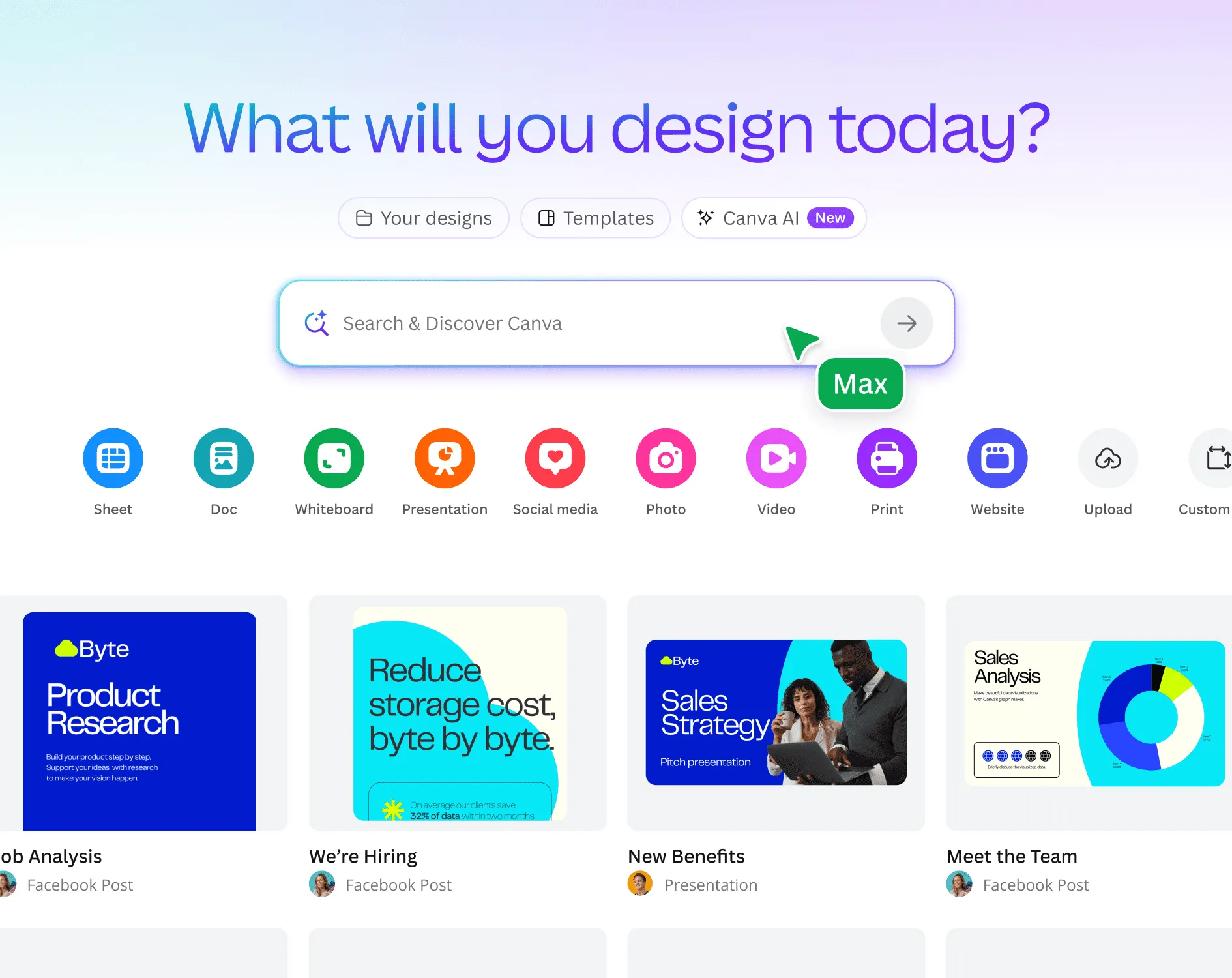 Canva AI Screenshot